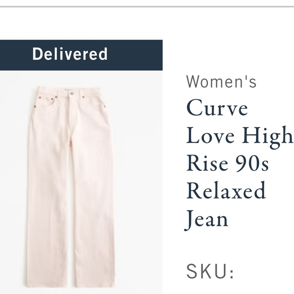 Abercrombie jeans-pale pink